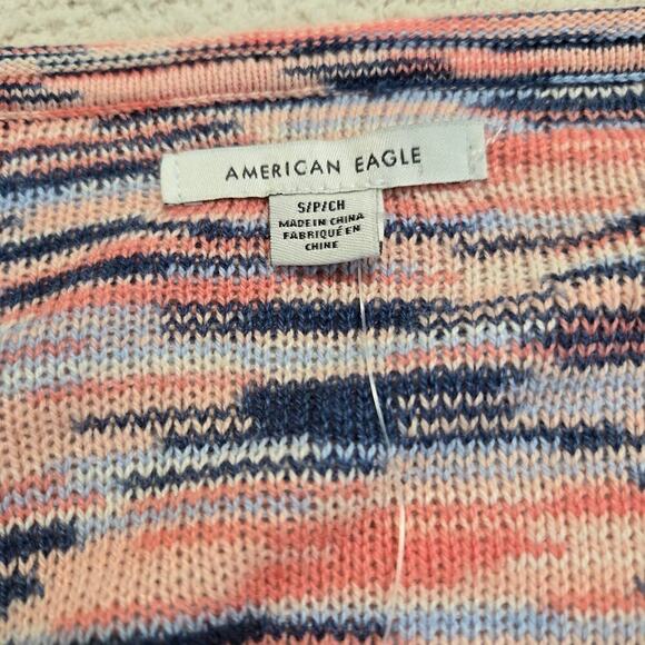 American Eagle Outfitters Space Dye Long Sleeve Knit Crop Top Sweater Sz S Boho - Picture 2 of 12